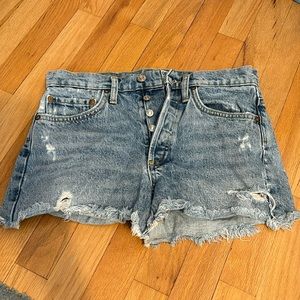 Agolde light wash Jean shorts size 24